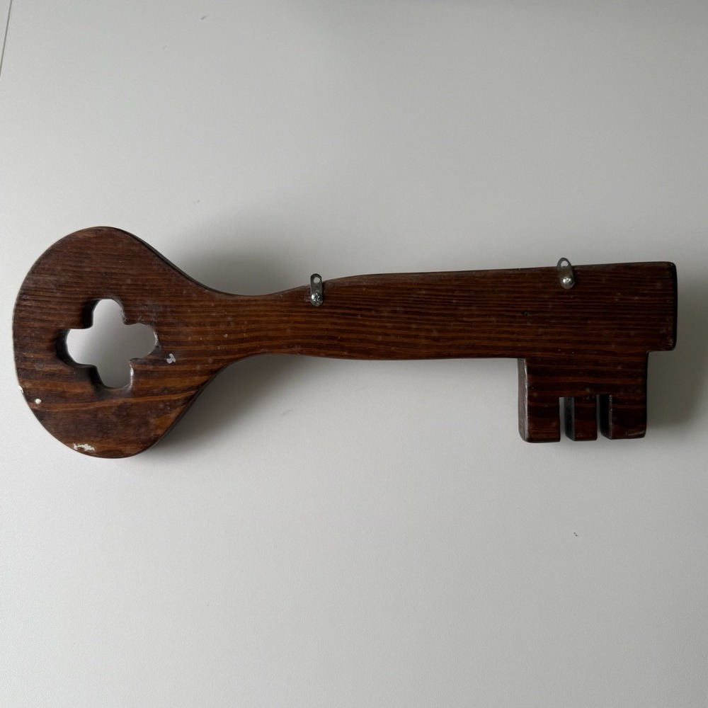 Wooden Key Hook Holder Cottage Core Country Farmhouse Wall Decor Vintage Rustic - Picture 3 of 4
